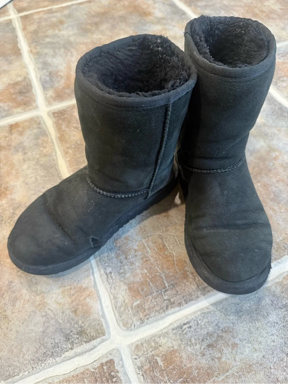 Well Worn UGG Classic Short Black Boots